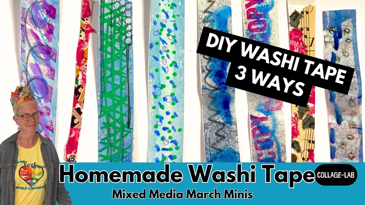 DIY Homemade Washi Tape - Mixed Media March Minis