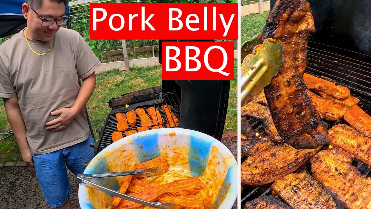 Pork Belly BBQ. Nepali Outdoor Cooking.
