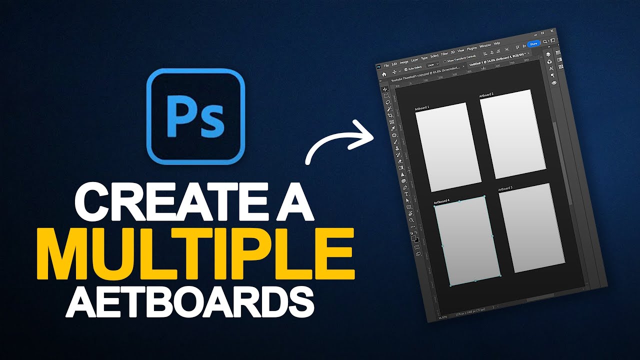 How to Create a Multiple Artboards in Photoshop | Tutorial For Beginner ...