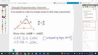 IM2: Prove similarity in Triangle proportionality theorem
