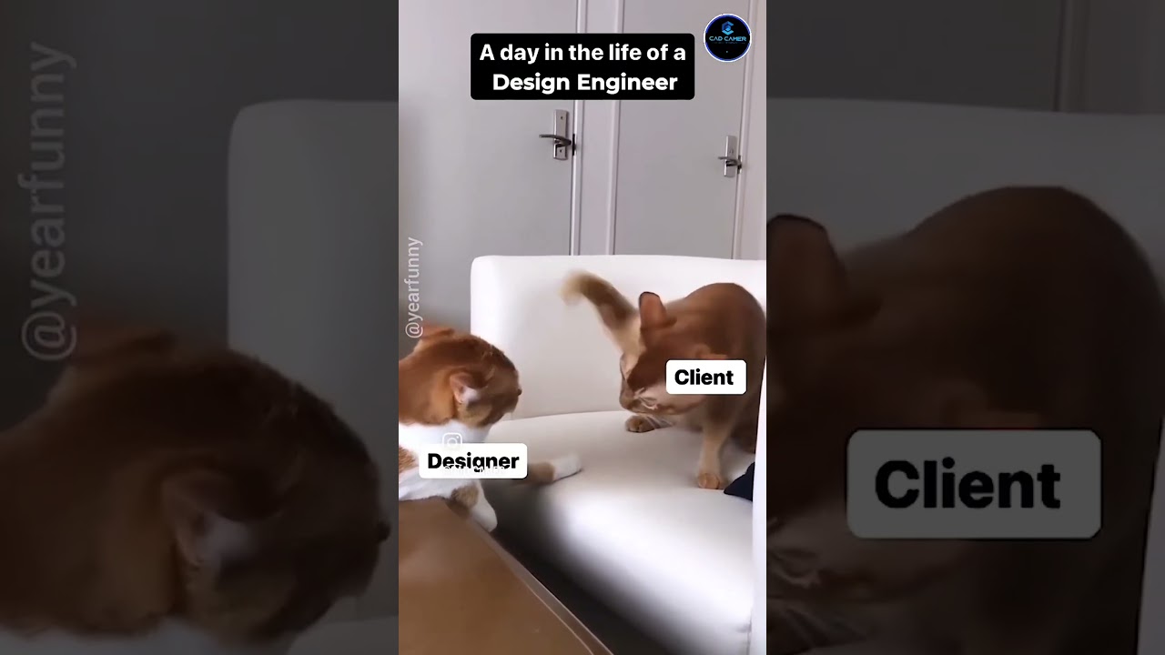 A Day in the Life of a Design Engineer #cad #design #shorts #engineer #ytshorts #funny