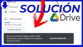 🛑 ERROR: NO SE HA PODIDO DESCARGAR EL ARCHIVO, HABILITAR COOKIES GOOGLE DRIVE ✅ SOLUCIÓN