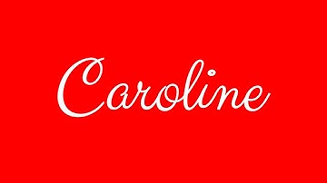 Learn how to Sign the Name Caroline Stylishly in Cursive Writing