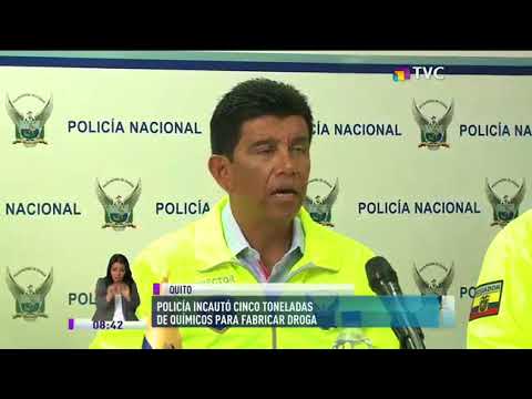 Policía incautó cinco toneladas de químicos para fabricar droga