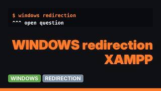 Setting a URL to go to Localhost folder on XAMPP server