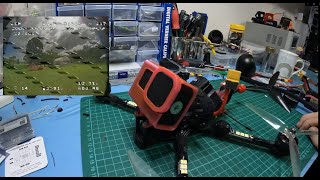 7 inch ImpulseRC Apex FPV Quadcopter running BrotherHobby Avenger 2808 1900kv motors on 6S. Orqa DVR