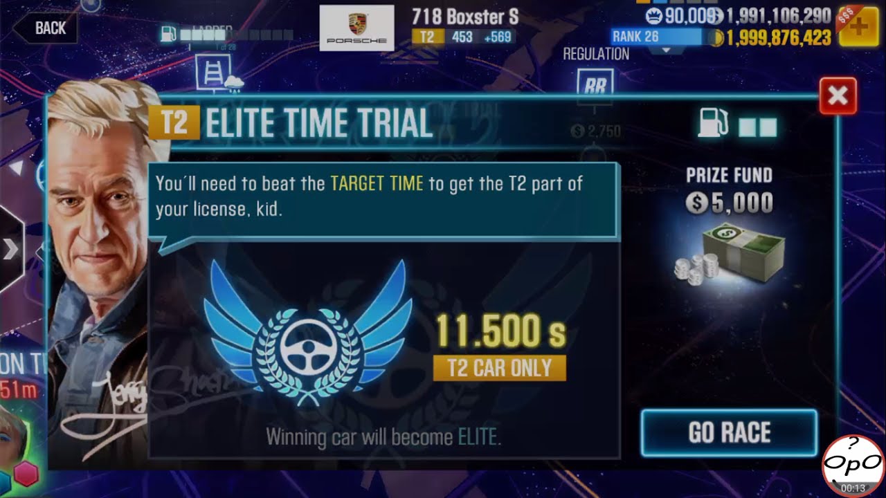 CSR Racing 2 | Elite Licence 1 Time Trial T2 With Porsche 718 Boxster S