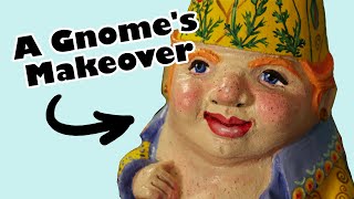 Painting Concrete Statuary: Gnomevember Submission for NEBG Tower Hill + Tutorial & Process Video