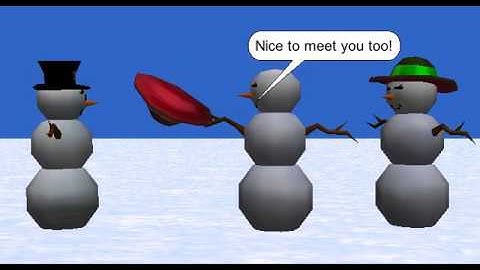 Snowman flips the hat - Alice 2.4