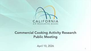 Public Workshop: Collecting Commercial Cooking Activity Data Across California