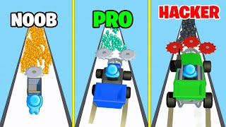 Building a Car with Saws against Zombies in Z-Machine Game | NOOB vs PRO vs HACKER screenshot 2