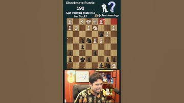 Puzzle 192 Mate in 3 #magnuscarlsen #brilliantmove #checkmate #chesschallenge #hikarunakamura