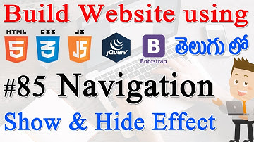 #85 How to Build Website using Html, CSS, JS, jQuery, Bootstrap - Show and Hide White Navigation