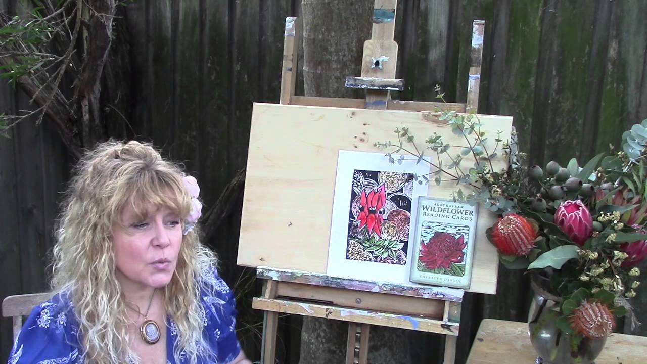 Sturt's Desert Pea ~ Australian Wildflower Reading Cards by Cheralyn Darcey