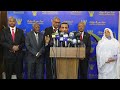 رئيس مجلس الوزراء د كامل ادريس يعقد مؤتمر صحفي بمطار الخرطوم الدولي عقب زيارته لجمهورية مصر العربية 