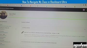 HOW TO NAVIGATE MY CLASS IN BLACKBOARD ULTRA