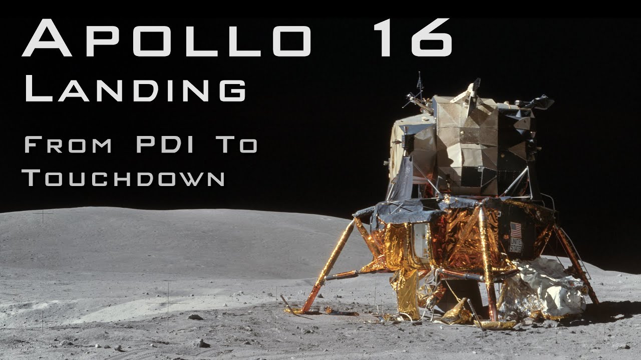 Apollo 16 landing from PDI to Touchdown - YouTube