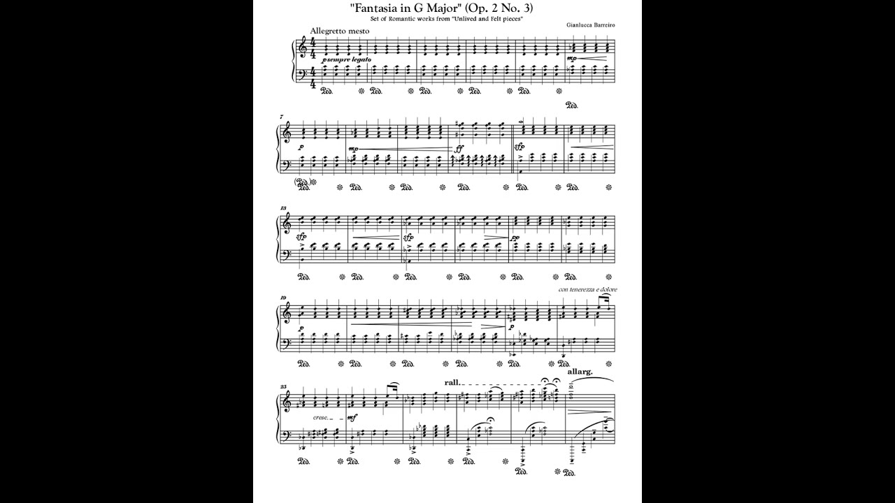 Fantasia in G Major ''Platonischer Liebestraum II'' (Op.2 No. 3) by Gianlucca Barreiro