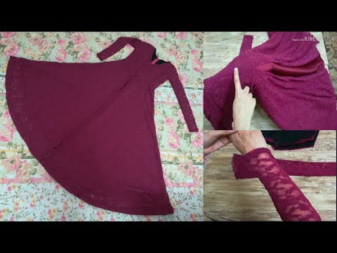 How To Stitch Umbrella Skirt With Round Yoke Dress