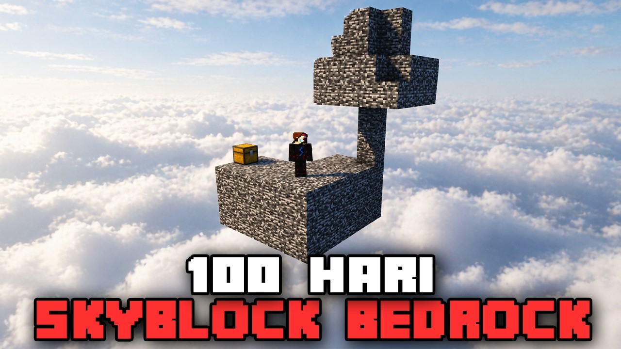100 Hari Minecraft SKYBLOCK BEDROCK ONLY