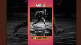 Agile Meaning in Hindi ⚡ | Fast &amp; Flexible 🏃 | Daily English Vocabulary | #shorts #viral #trending