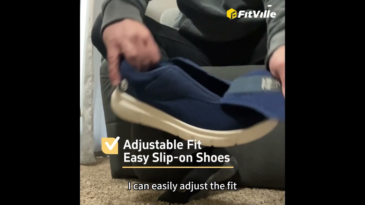 FitVille Extra Wide Diabetic Shoes Men's EasyTop Wings V2 | Recovery, Hands Free