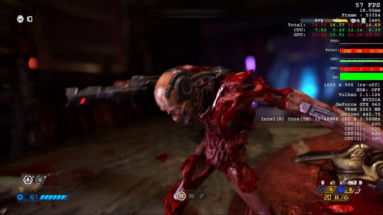Doom Eternal testing GTX 960 2gb at 900p