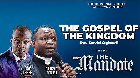 DAY 3 OF THE GENERAL ASSEMBLY WITH KOINONIA (EVENING SESSION) WITH REV DAVID OGBUELI