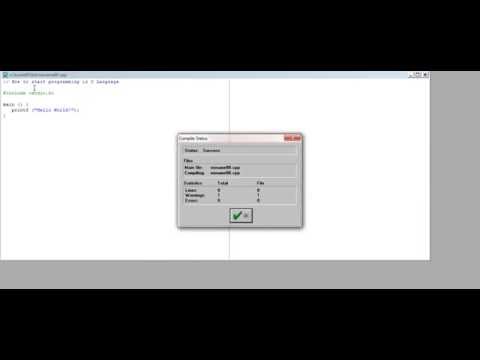 C Tutorial #1 - Hello World
