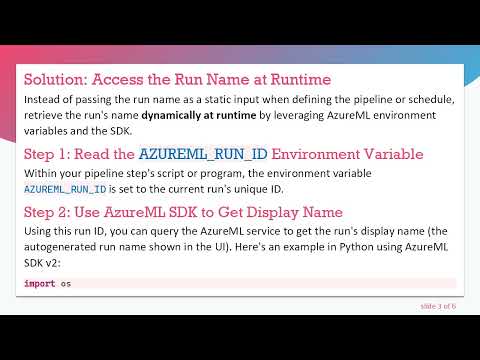 How to Pass an AzureML Pipeline Run Name to Your Job Command