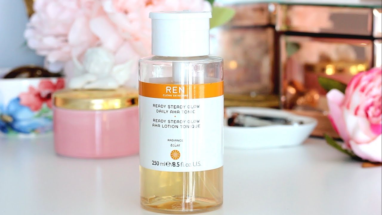 Ren Ready Steady Glow AHA Daily AHA Tonic Review - YouTube