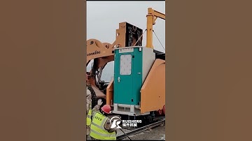 Installation of new double saw blade cutting machine for granite mining #stonemachine