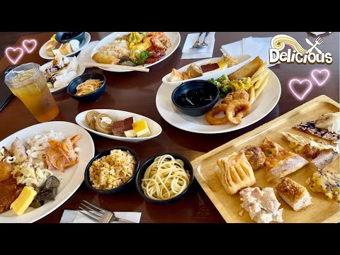 Delicious Buffet Lunch Food In Restaurant With Friend // Eli Kato Vlogs
