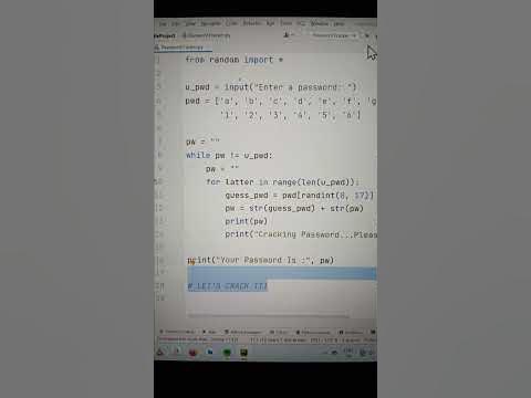 How to Build a Simple Password Cracker with Python | #pythonprogramming ...