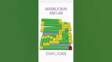[1DAY_1CAD] MARBLE RUN - SIM LAB #shorts