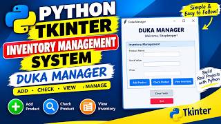 Python Tkinter Stock Management System Tutorial for Beginners || Duka Manager Project