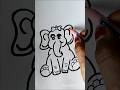 cut little elephant 🐘😀#youtubeshorts #art #drawing #trending