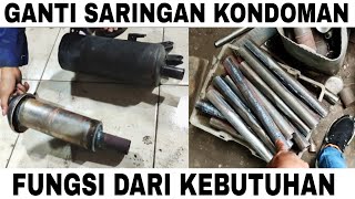 CARA GANTI SARINGAN KNALPOT KONDOMAN SUARANYA ADEM BULAT DI ATAS TERIAK DI MOTOR HARIAN HONDA BEAT