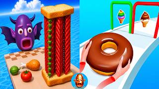 SANDWICH RUNNER vs BAKERY STACK All Levels Gameplay Android,ios | Satisfying SpeedRun