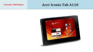 Acer Iconia Tab A110, Details Specs