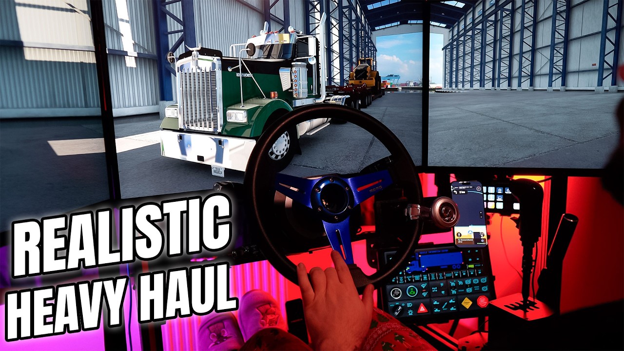 Ultra Realistic Truck Driving | Port Fourchon to Houma | ATS Heavy Haul