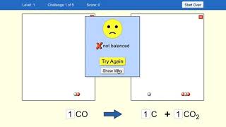 Balancing Chemical Equations Game Instructions screenshot 5