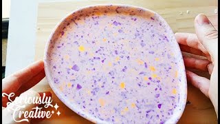 Watch Me Eco-Resin #2 | Purple and Orange Large Terrazzo Tray | Seriously Creative