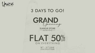 3 Days To Go Sukkur! Enjoy FLAT 50% OFF On Everything.