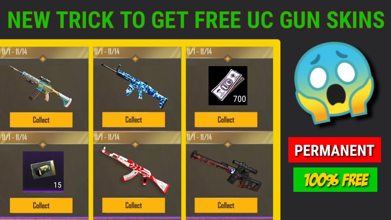 PUBG MOBILE NEW TRICK TO GET FREE UC AND GUN SKINS |•| NEW OFFER OFFICIALLY  LAUNCH - 