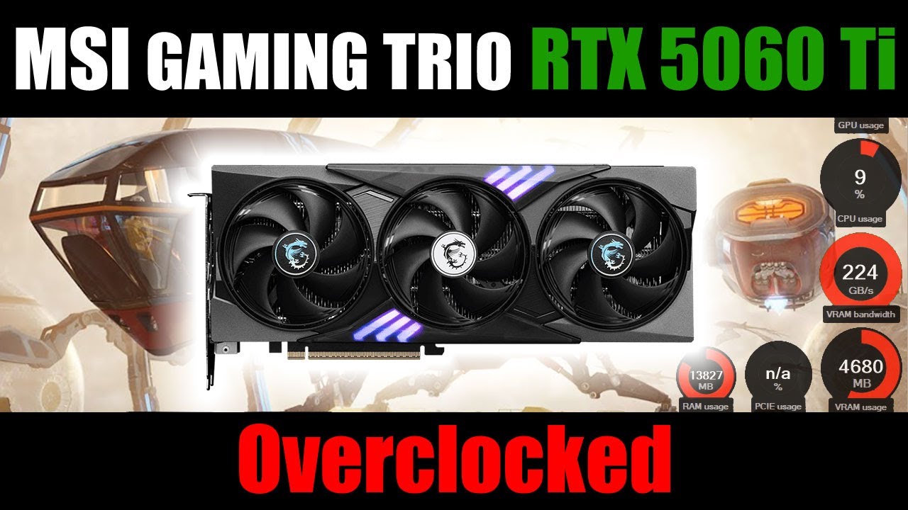MSI RTX 5060 Ti 16G GAMING TRIO OC  | Overclocked