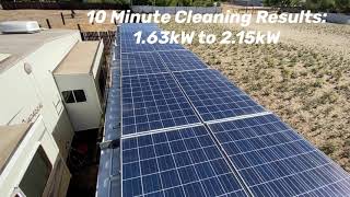 How much more power does a dusty PV solar array make after a quick brushing? screenshot 5