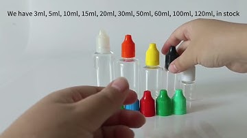 Hot sale 30ml round PET plastic dropper bottle witn inner plug