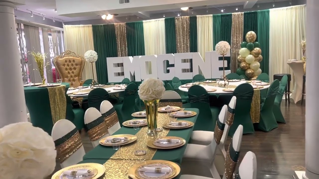 EMERALD GREEN AND GOLD IVORY