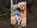 Baby boy with teddy and Bubba 😍 #happy #baby #teddy #puppy